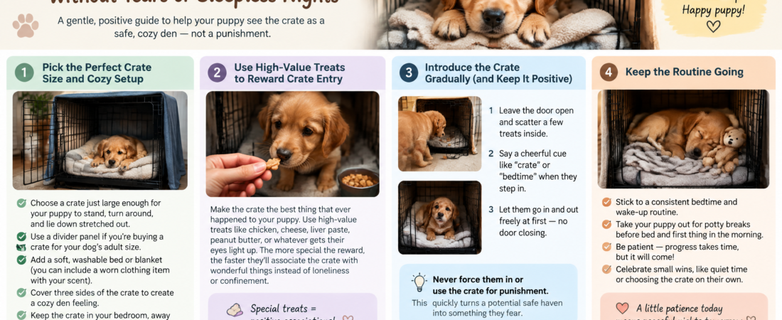 How to Crate Train a Puppy Without Tears or Sleepless Nights