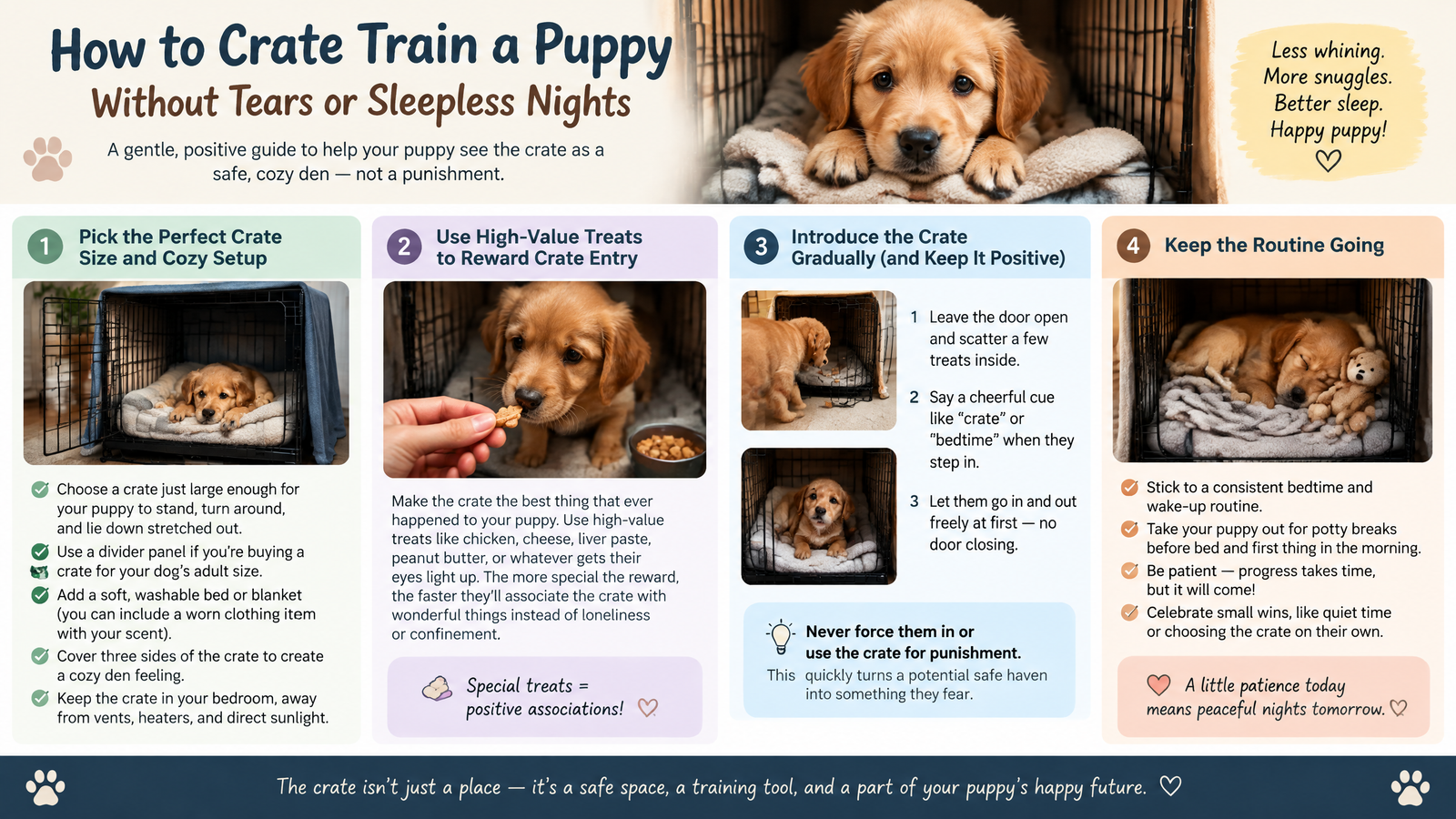 How to Crate Train a Puppy Without Tears or Sleepless Nights